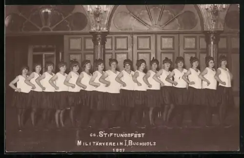 AK Buchholz / Erzg., 66. Stiftungsfest des Militärverein 1927, Frauen im Dress