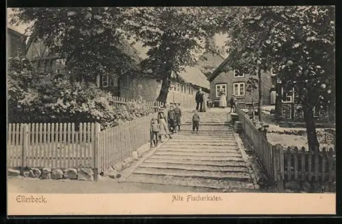 AK Ellerbeck / Kiel, Treppen zur Alten Fischerkaten