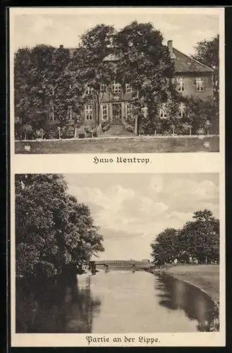 AK Uentrop über Hamm i. W., Hotel Haus Uentrop, Lippepartie