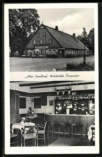 AK Halstenbek, Krupunder, 200 Jahre Gasthaus Alter Sandkrug, Innenansicht