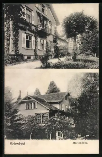 AK Erlenbad, Marienheim, Strassenpartie