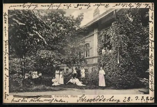 AK Gernrode /Harz, Töchterpensionat Mathilde