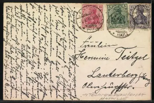 AK Gernrode /Harz, Töchterpensionat Mathilde