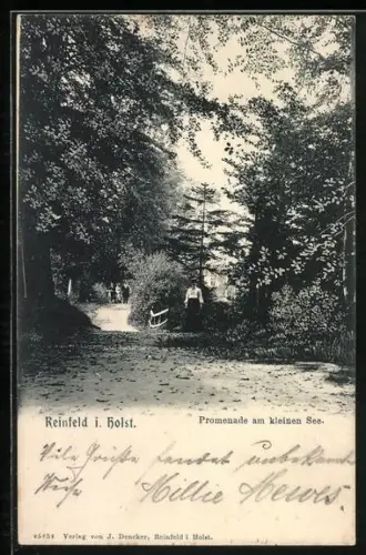 AK Reinfeld / Holstein, Promenade am kleinen See