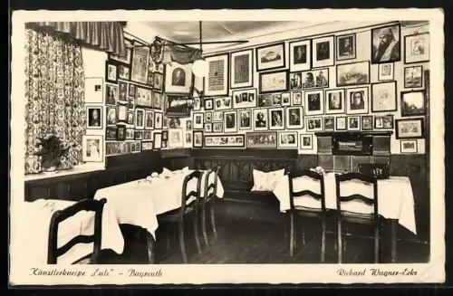 AK Bayreuth, Künstlerkneipe Eule, Richard Wagner-Ecke