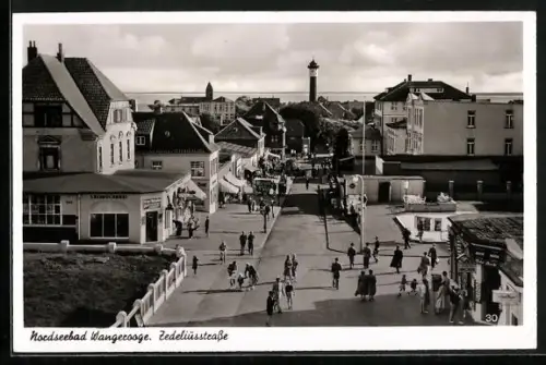 AK Wangerooge, Nordseebad, Zedeliusstrasse mit Passanten