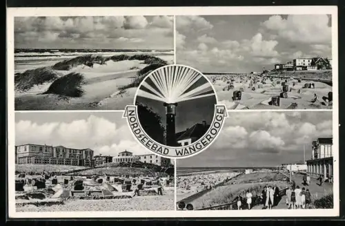 AK Wangerooge, Nordseebad, Strandpartie, Promenade, Dünen