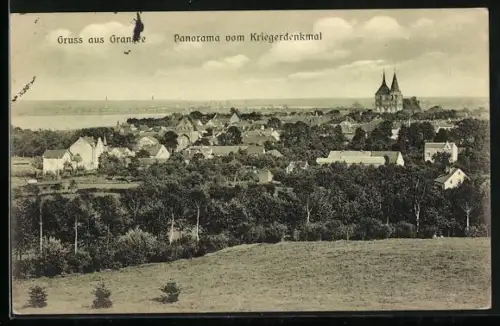 AK Gransee, Panorama vom Kriegerdenkmal