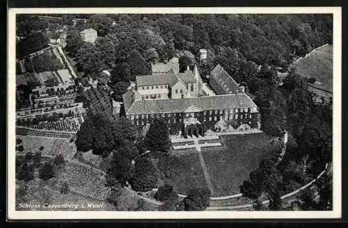 AK Cappenberg i. Westf., Schloss Cappenberg, Fliegeraufnahme