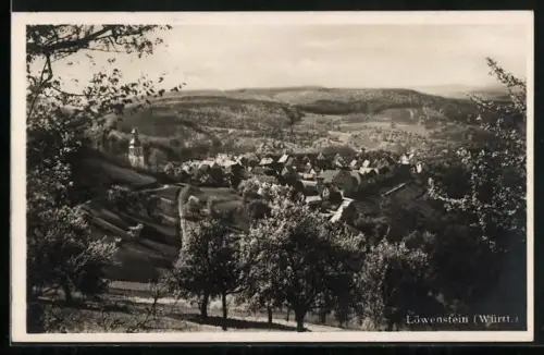 AK Löwenstein /Württ., Teilansicht mit Bäumen