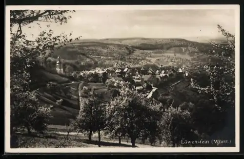 AK Löwenstein /Württ., Teilansicht mit Bäumen