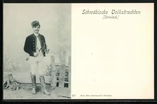AK Steinlach, Mann in schwäbischer Volkstracht