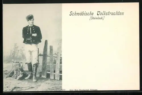 AK Steinlach, Mann in schwäbischer Volkstracht