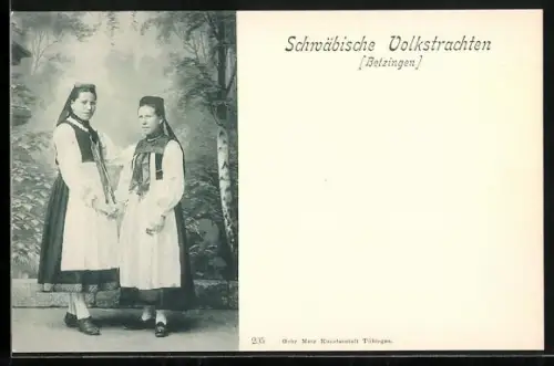 AK Betzingen, Junge Frauen in schwäbischer Volkstracht