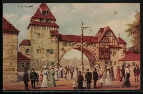 AK Hamburg, Hauptportal des 16. Deutschen Bundesschiessen 1909