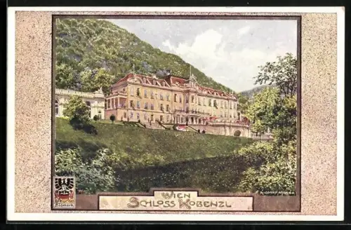 Künstler-AK Richard Moser: Wien, Schloss Kobenzl