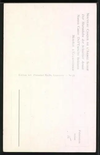 AK Schweizer Soldat mit Sturmhelm