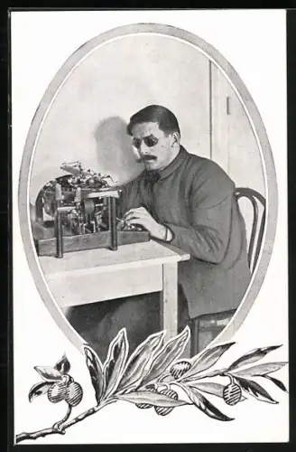 AK Albert Chaumérac se prepare a etre telephoniste, La Famille du Rameau d`Olivier, Carte No. 43
