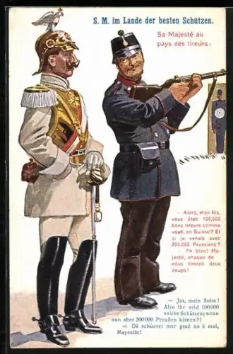 AK S. M. Kaiser Wilhelm II. im Lande der besten Schützen