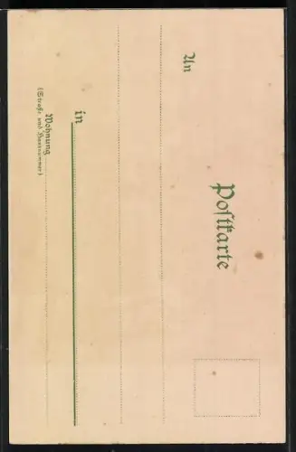 AK Münchner Kindl bemalt ein Fass mit einem Emblem