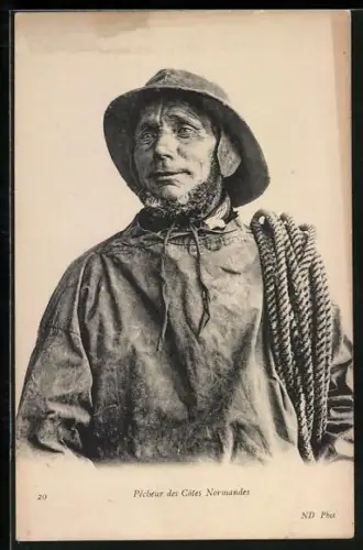 AK Pêcheur des Côtes Normandes, Fischer aus der Normandie