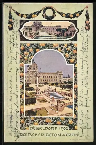 Künstler-AK Düsseldorf, Deutscher Beton Verein, Ausstellung 1902