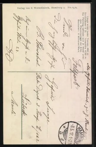 AK Hamburg-St. Pauli, Elbtunnel, Eingang in den Tunnel, Blick in die beiden Tunnel