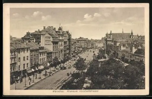 AK Warschau, Krakauer Vorstadtstrasse