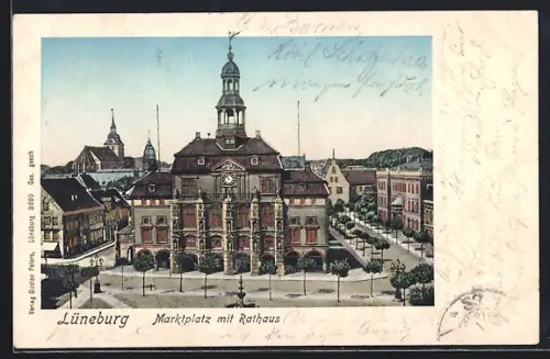 AK Lüneburg, Marktplatz mit Rathaus