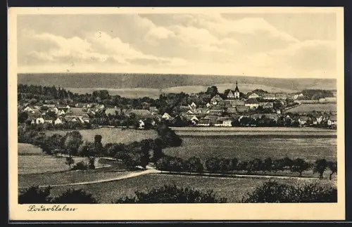 AK Lodersleben, Ortsansicht mit Kirche