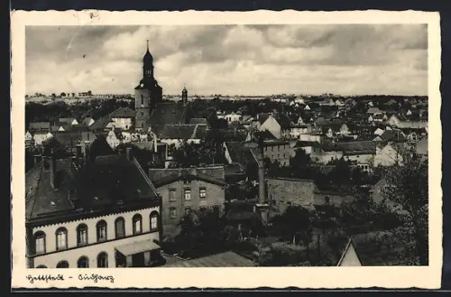 AK Hettstedt /Südharz, Ortsansicht mit Kirche