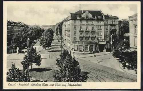 AK Kassel, Friedrich-Wilhelms-Platz, Blick auf Ständeplatz