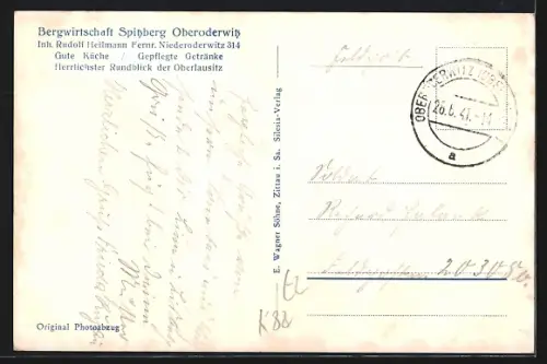 AK Oberoderwitz, Ortsansicht vom Spitzberg