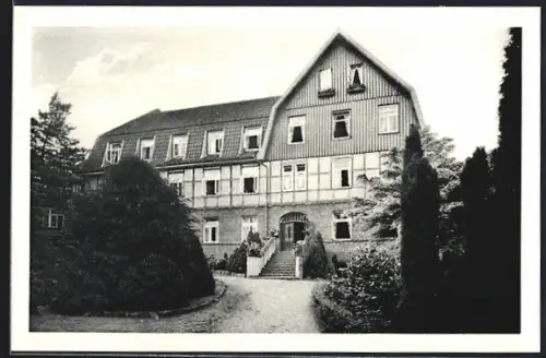 AK Jesteburg /Lüneburger Heide, Haupteingang zum Sanatorium