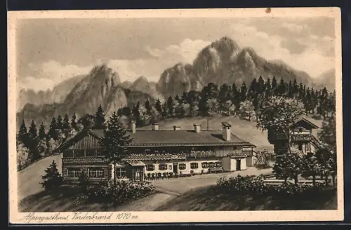 AK Berchtesgaden, Alpen-Gasthof Vorderbrand, Pächter: F. und W. Beer