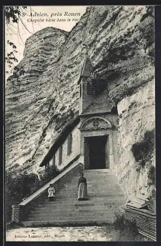 AK St-Adrien /Rouen, Chapelle bâtie dans le roc