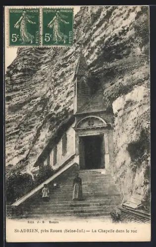 AK St-Adrien /Rouen, La Chapelle dans le roc