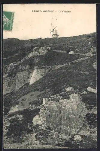 AK Sainte-Adresse, La Falaise et son sémaphore au sommet