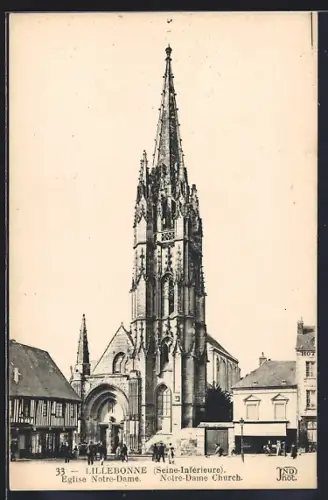 AK Lillebonne /Seine-Inférieure, Église Notre-Dame