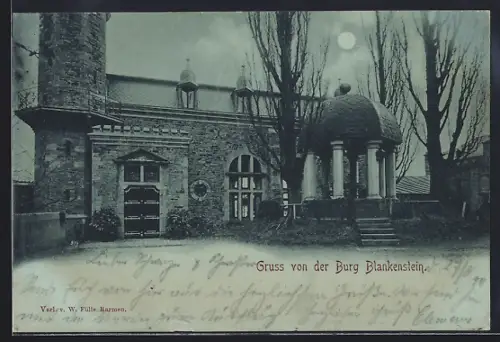 Mondschein-AK Blankenstein / Ruhr, Burg Blankenstein