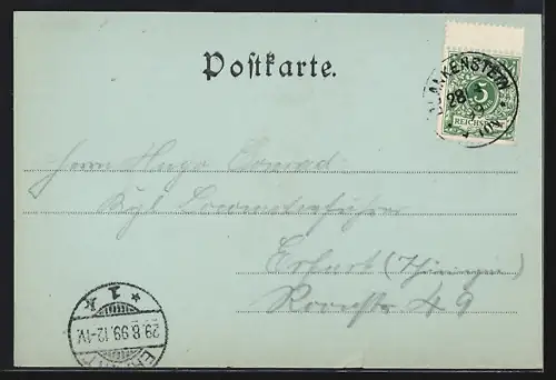 Mondschein-AK Blankenstein / Ruhr, Burg Blankenstein