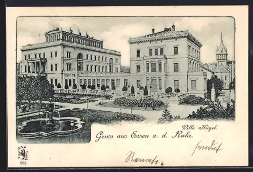 AK Essen a. d. Ruhr, Hotel Villa Hügel