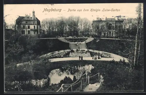 AK Magdeburg, Partie aus dem Louisengarten