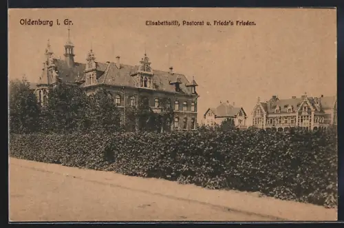 AK Oldenburg i. Gr., Elisabethstift, Pastorat und Friedas Frieden
