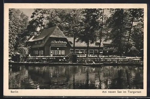 AK Berlin-Tiergarten, Neuer See im Tiergarten