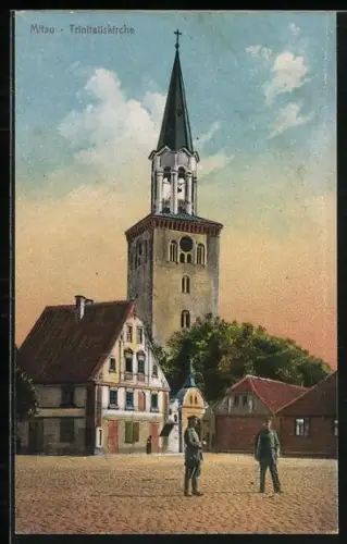 AK Mitau, Partie an der Trinitatiskirche