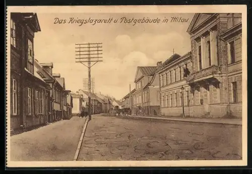 AK Mitau, Das Kriegslazarett und Postgebäude