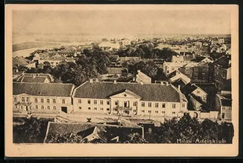 AK Mitau, Adelsklub aus der Vogelschau