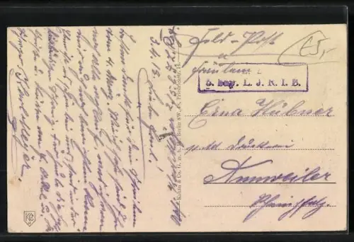 AK Riga, Stadtkanal mit Brücke