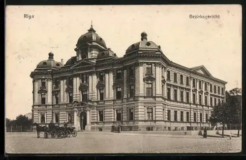 AK Riga, Bezirksgericht mit Kutsche